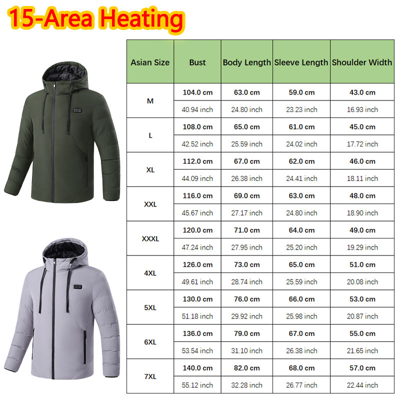 15 Area Heated Winter Hooded J - огляд і ціна Outdoor Sport Area